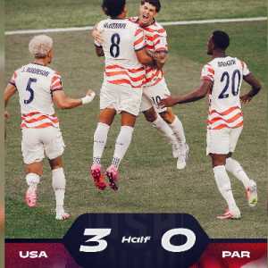 AS Pesta Gol di Babak Pertama, Paraguay Tertinggal 0-3