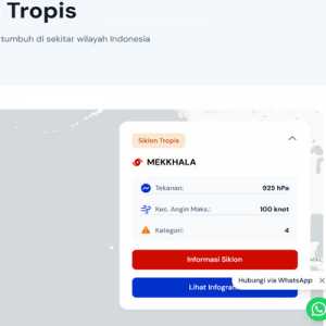 Siklon Tropis Mekkhala Menjauhi Indonesia, BMKG Beri Peringatan Gelombang Tinggi