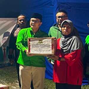 PPP Salurkan Bantuan untuk Korban Kebakaran Pasar Jiung Kemayoran