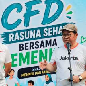 Pramono-Menkes Kompak Kampanyekan Gaya Hidup Sehat Lewat CFD Kuningan