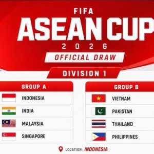 Hasil Drawing FIFA ASEAN Cup 2026, Indonesia Segrup dengan Malaysia