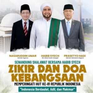 Zikir dan Doa Kebangsaan Bakal Digelar di Monas Sambut HUT ke-81 RI