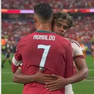 Air Mata Cristiano Ronaldo dan Pelukan Lamine Yamal di Piala Dunia Terakhir