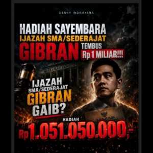 Hadiah Sayembara Ijazah SMA Gibran Tembus Rp1,05 Miliar