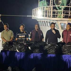 Penyelundupan 1,3 Ton Ketamin Berhasil Digagalkan Tim Gabungan di Perairan Bintan