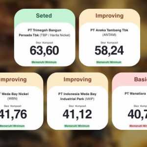 Audit HAM Sektor Nikel: Harita Nickel Teratas, BUMN Antam Mengekor