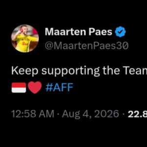 Maarten Paes Ajak Suporter Tetap Dukung Timnas Indonesia Usai Dikalahkan Vietnam