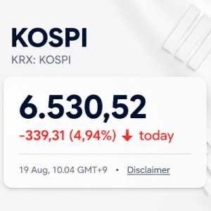 Bursa Asia Dibuka Merah, Kospi Anjlok Hampir 6 Persen