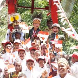 Koops TNI Habema Hadirkan Makna Kemerdekaan di Pedalaman Papua