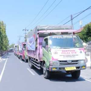 Polri Kirim 44 Truk Bantuan ke Flores