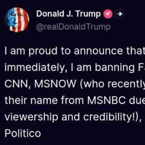 Trump Larang Tiga Media Meliput di Gedung Putih
