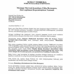 Lewat Surat Terbuka, Forum Guru Besar Indonesia Desak Gibran Mundur dari Wapres!