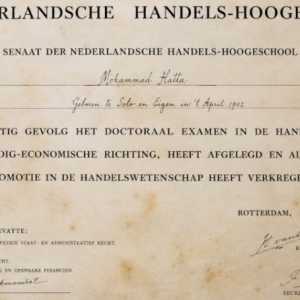 Ijazah Wapres Bung Hatta Dipajang di Erasmus University Rotterdam