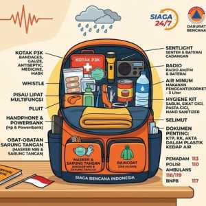 Isi Tas Siaga Bencana yang Wajib Disiapkan, Ini Daftarnya