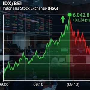 IHSG Kembali Tertekan, 10 Menit Perdagangan Langsung Jatuh di Bawah 6.000