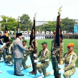 Presiden Prabowo Resmikan Enam Kodam Baru Dalam HUT ke-81 TNI