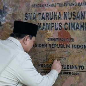 Prabowo Resmikan SMA Taruna Nusantara Cimahi