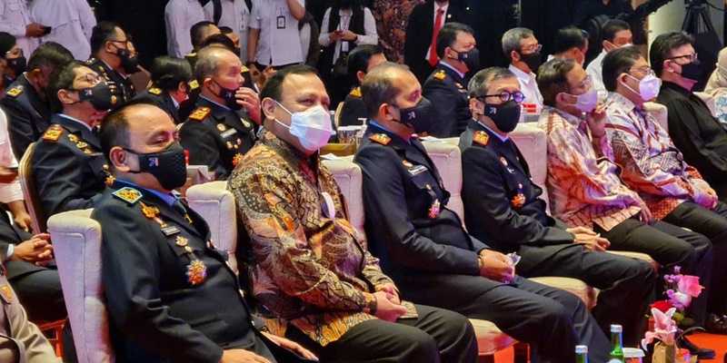 Ketua Komisi Pemberantasan Korupsi (KPK) Firli Bahuri bersama sejumlah menteri dan pejabat dalam acara Zone Integritas Kemenkumham pada 26 Januari 2021/Ist