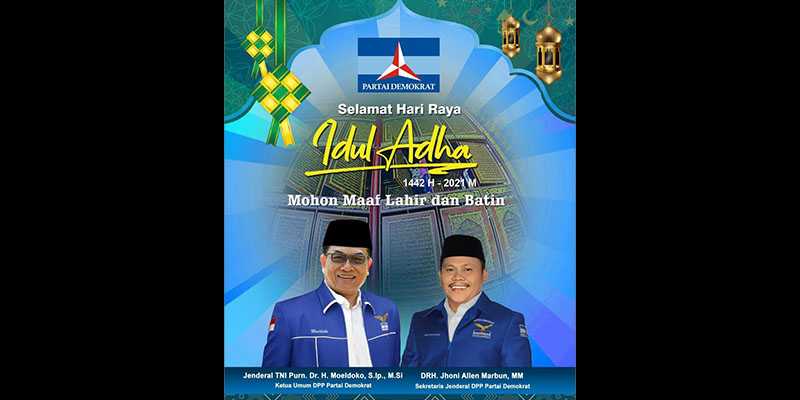 Poster ucapan selamat Idul Adha dari Moeldoko dan Jhoni Allen Marbun/Net