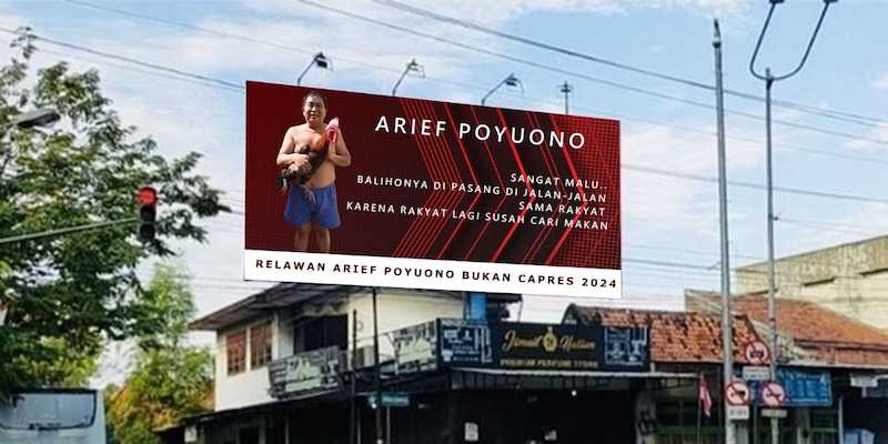 Montase poster ala Arief Poyuono/Ist 