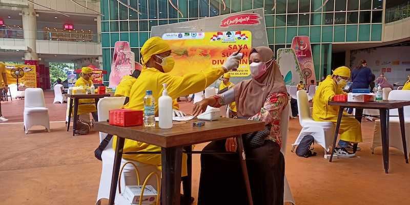 Proses vaksinasi yang digelar Golkar Jakarta Selatan/RMOL