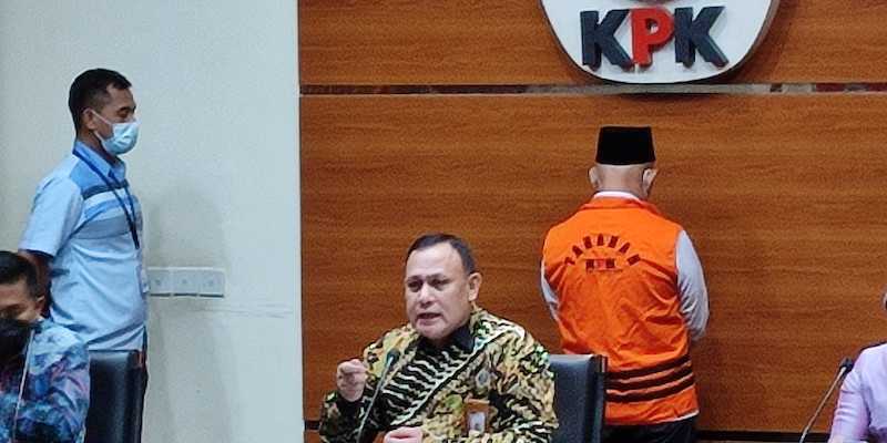 Ketua Komisi Pemberantasan Korupsi (KPK), Firli Bahuri saat memberi pengumuman di ruang konferensi pers Gedung Merah Putih KPK/RMOL