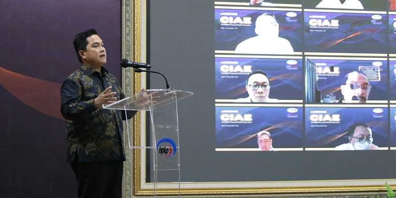 Menteri BUMN, Erick Thohir dalam acara launching CIAE untuk SKAI BUMN di Jakarta, Senin (22/11)/Ist