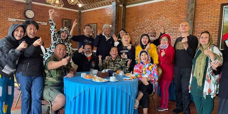 Artis legendaris berkumpul di Villa Poeti, Bogor, Kamis (13/1)./Ist