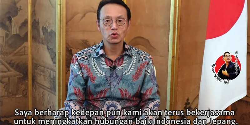 Dukungan Duta Besar Jepang untuk RI Kenji Kanasugi kepada Yusron Ihza Mahendra/Repro