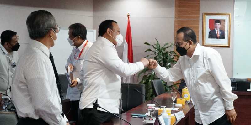 Ketua Komisi Pemberantasan Korupsi (KPK) Firli Bahuri menerima kedatangan menerima kedatangan Kepala Otorita IKN Nusantara, Bambang Susantono/Ist