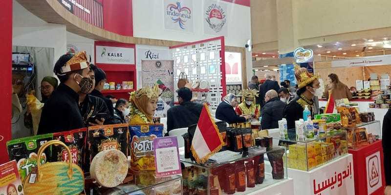 Suasana di Paviliun Indonesia dalam Cairo Supermarket Expo 2022/KBRI Kairo