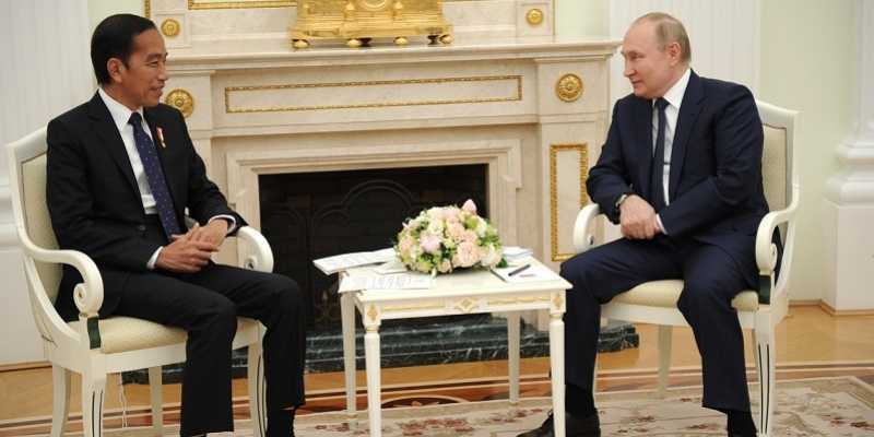 Presiden Jokowi saat bertemu Presiden Rusia Vladimir Putin/Net