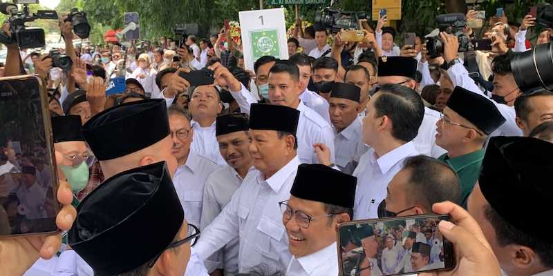 Prabowo Subianto dan Abdul Muhaimin Iskandar meresmikan Sekber Gerindra-PKB di Jalan Ki Mangunsarkoro Nomor 1, Menteng, Jakarta Pusat/RMOL