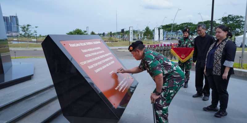 Peresmian Monumen Panglima Besar Jenderal Soedirman di Pantai Indah Kapuk 2, Tangerang oleh Panglima TNI, Laksamana Yudo Margono/Ist