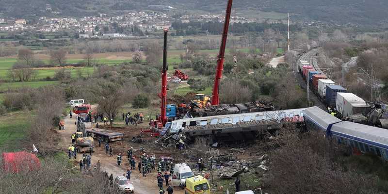 Tabrakan keeta api di Yunani pada 1 Maret 2023 yang menewaskan 57 penumpang dan melukai ratusan lainnya/Net