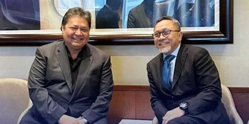 Ketua Umum Partai Golkar Airlangga Hartarto dan Ketua Umum DPP PAN, Zulkifli Hasan/Net