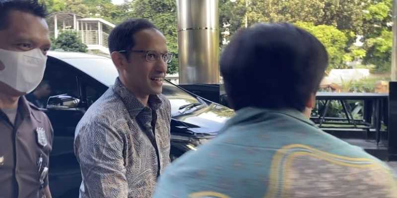 Menteri Pendidikan, Kebudayaan, Riset dan Teknologi (Mendikbudristek) Nadiem Anwar Makarim saat tiba di Gedung KPK, Jakarta/RMOL