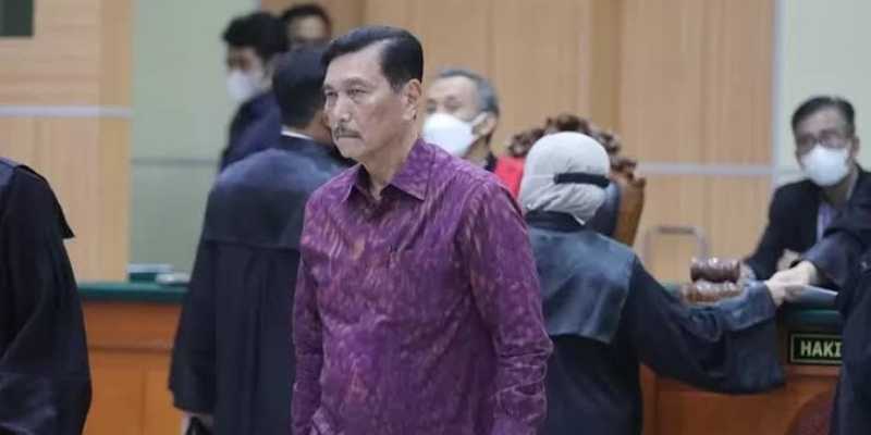Luhut saat bersaksi dalam kasus pencemaran nama baik di PN Jakarta Timur Kamis, (8/6)/RMOL