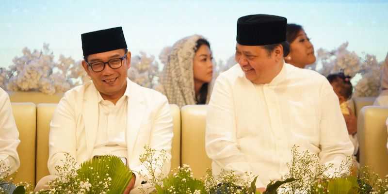 Ketua Umum Partai Golkar Airlangga Hartarto dan Gubernur DKI Jawa Barat Ridwan Kamil/RMOL