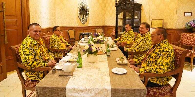 Petinggi Partai Golkar bertemu di Plataran Menteng, Jakarta Pusat, Rabu (2/3)./RMOL