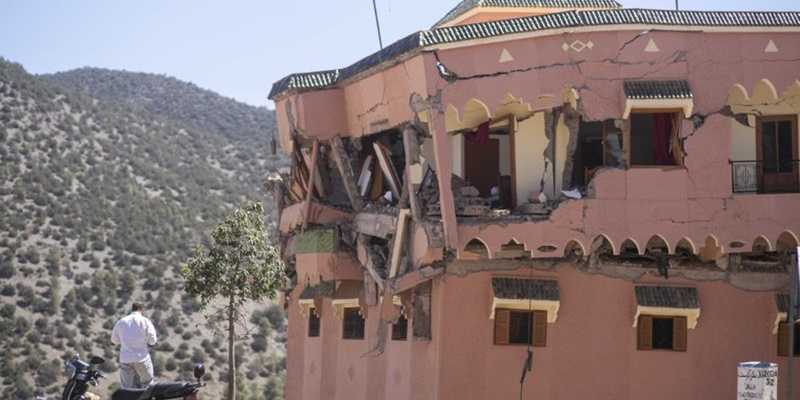 Sebuah bangunan rusak di Moulay Brahim, Maroko/Net