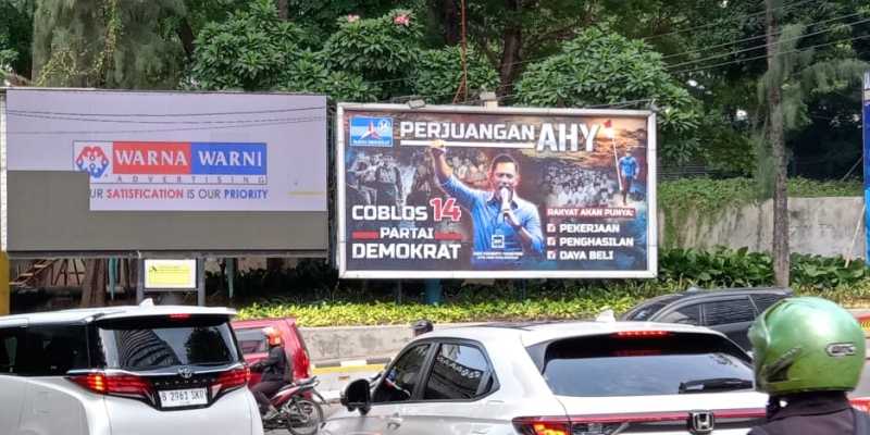 Spanduk Ketua Umum Demokrat, Agus Harimurti Yudhoyono di Dukuh Atas, Setiabudi, Jakarta/RMOL