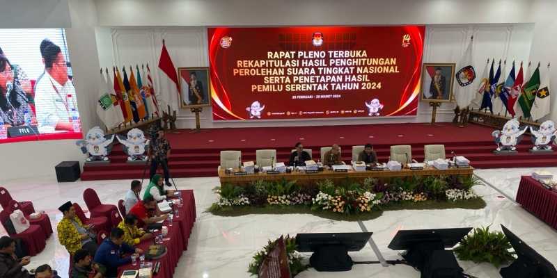 Suasana Rapat Pleno KPU RI di Panel A/RMOL