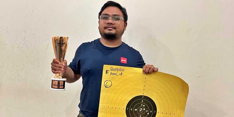 Bonfilio Mahendra Putra meraih peringkat ketiga kejuaraan menembak Kapolri Cup 2025/RMOL