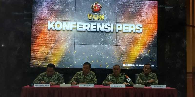 Konferensi Pers di Mabes TNI, Cilangkap, Jakarta Timur