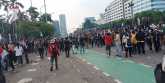 Massa aksi BEM SI di depan Gedung DPR RI/RMOL