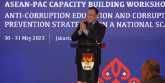 Firli Bahuri memberikan sambutan dalam program capacity buliding ASEAN-PAC/Ist 