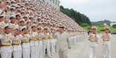 Pemimpin RRDK Kim Jong Un mengunjungi Komando Angkatan Laut Tentara Rakyat Korea pada Minggu, 27 Agustus 2023/KCNA