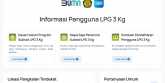 Laman pencarian pangkalan resmi LPG 3 Kg/tangkapan layar